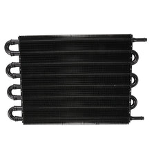 Load image into Gallery viewer, Universal 8 Row Plate and Fin Aluminium Transmission Oil Cooler 15.5 x 10 x 0.75 Inch with 6AN Ports - Black