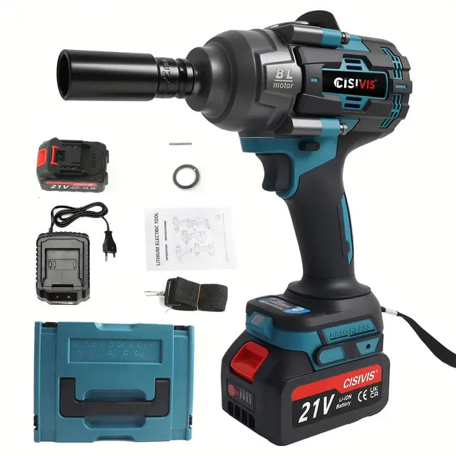 High Power 1000Nm Lithium Brushless 21V Cordless Impact Wrench