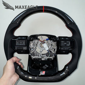 MAXEAGLE carbon fiber steering wheel for Toyota Hilux Fortuner Prado Land Cruiser