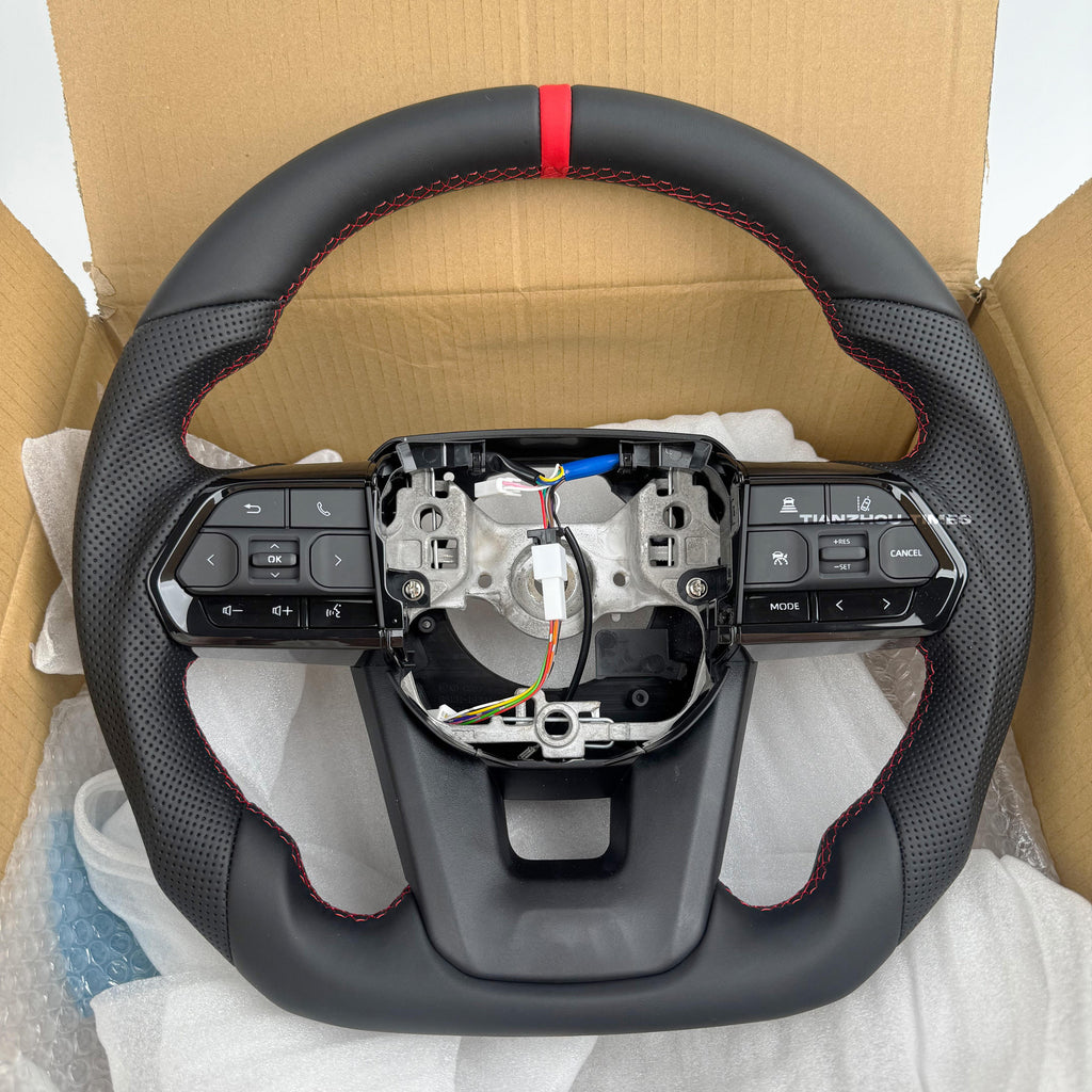 Toyota Land Cruiser Hilux Prado Cruise Control Leather Steering Wheel
