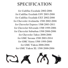 Load image into Gallery viewer, Chevrolet Silverado / GMC Sierra 1999-2006 Front Upper Control Arms for 2-4 inch Lift - Black