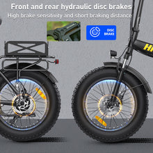 Load image into Gallery viewer, Cargo Electric Bike Hidoes F3 Pro Cargo Electric Bike 20" Fat Tire with 26Ah Battery, Long Range Loading E-Bike, Hydraulic Brakes &amp; Direct EU UK Shipping
