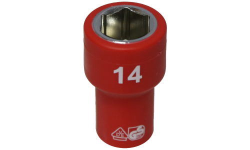 1/4" Drive VDE Insulated Socket 14mm (6 Pieces)