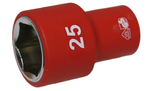 25mm 1/2" Drive VDE Insulated Socket (6 Pieces)