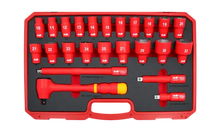 Load image into Gallery viewer, 1/2" Drive VDE Insulated Socket Set, 24 Piece