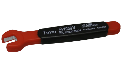 7mm VDE Insulated Open End Wrench