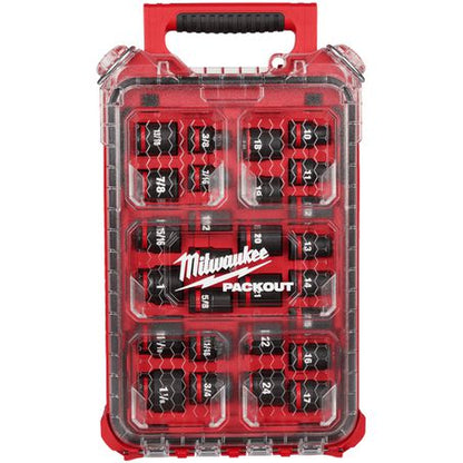 SHOCKWAVE 1/2IN DR 27P METRIC AND SAE STANDARD IMPACT PACKOUT SOCKET SET - 49666804