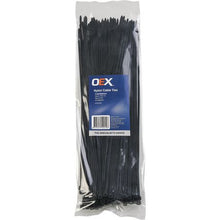 Load image into Gallery viewer, nylon cable ties 300mm UV resistant – ACX1319 OEX Black Nylon Cable Ties 3.6 mm × 300 mm (100 pc) – Hilux, Ranger, BT-50