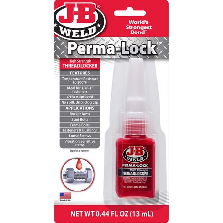 JB Weld Perma-Lock Red High Strength Threadlocker 13ml - 27113