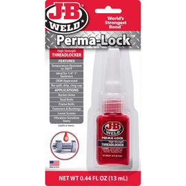 JB Weld Perma-Lock Red High Strength Threadlocker 13ml – Heavy-Duty Fastener Locking Adhesive
