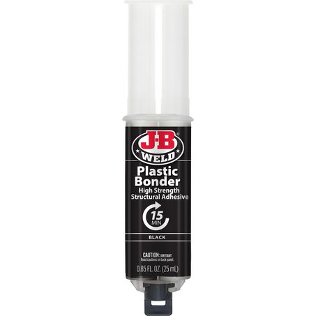 JB Weld Black Plastic Bonder Urethane Adhesive Syringe Mixer 25ml - 50139