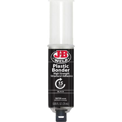 JB Weld Black Plastic Bonder Urethane Adhesive Syringe Mixer 25ml - 50139