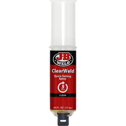 JB Weld ClearWeld Epoxy Adhesive Syringe Mixer 25ml - 50112