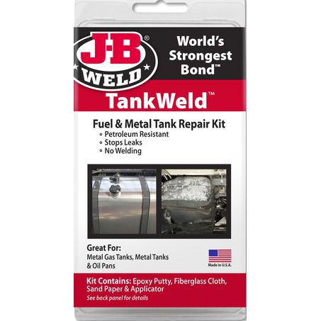 JB Weld TankWeld Fuel & Metal Tank Repair Kit 2110 – Fix Leaks in Gas Tanks, Oil Pans & More – No Welding Required