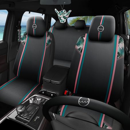 MYNE 8 PIECE CAR SEAT COVER SET - TROPICANA - 4402542