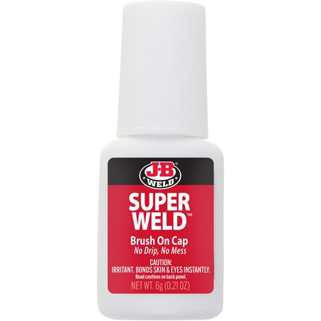 JB Weld SuperWeld Brush-On Super Glue 6g – High-Strength Cyanoacrylate Adhesive for Metal, Plastic, Glass & More