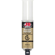 Load image into Gallery viewer, JB Weld Plastic Bonder Tan Urethane Adhesive Syringe – 25ml – High-Strength, Quick-Set Epoxy for Plastic Repairs