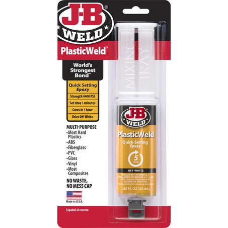 JB Weld PlasticWeld Epoxy Adhesive Syringe Mixer 25ml - 50132