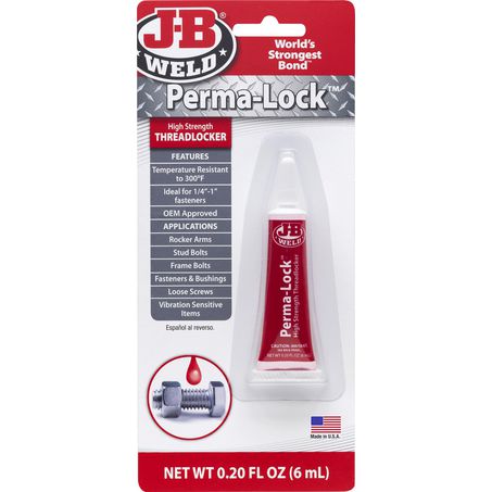 JB Weld Perma-Lock Red High Strength Threadlocker 6ml - 27106