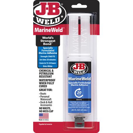 JB Weld MarineWeld Epoxy Adhesive Syringe Mixer 25ml - 50172