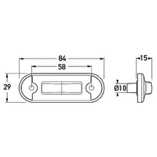 Load image into Gallery viewer, HELLA LED 12/24V SLIM SIDE MARKER LAMP - 2083BULK