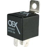 OEX ACX1942RBL Mini Relay – 24V, Normally Open 20A, Sealed, Resistor Protected, IP67