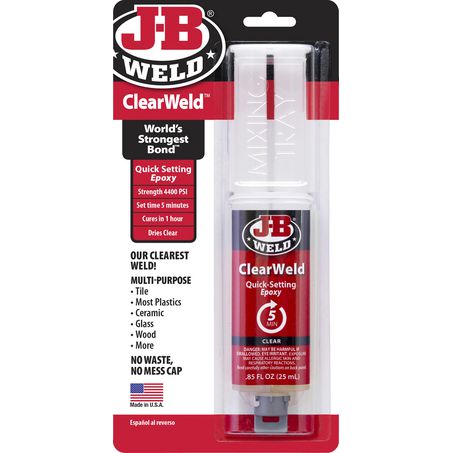 JB Weld ClearWeld Epoxy Adhesive Syringe Mixer 25ml - 50112