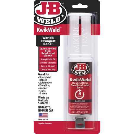 JB Weld KwikWeld Epoxy Adhesive Syringe Mixer 25ml - 50176