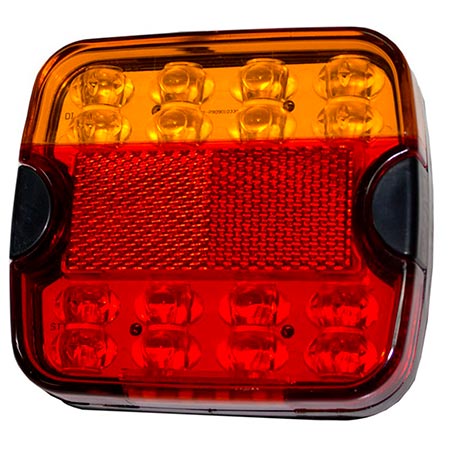 White Vision CRL10LEDVRH LED Stop/Tail/Indicator Light, Red/Amber, 9-33V