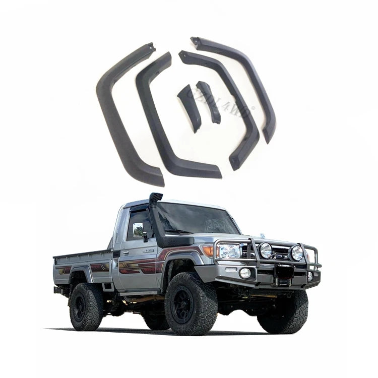 Injection Molding ABS Textured Black Fender Flare with High Quality Rubber for Land Cruiser FJ75 FJ79 Series