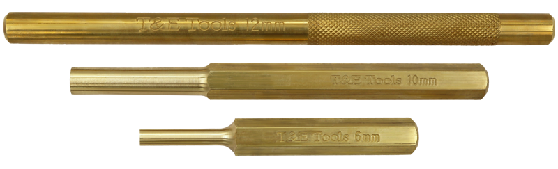 3 Piece Brass Pin Punch Set