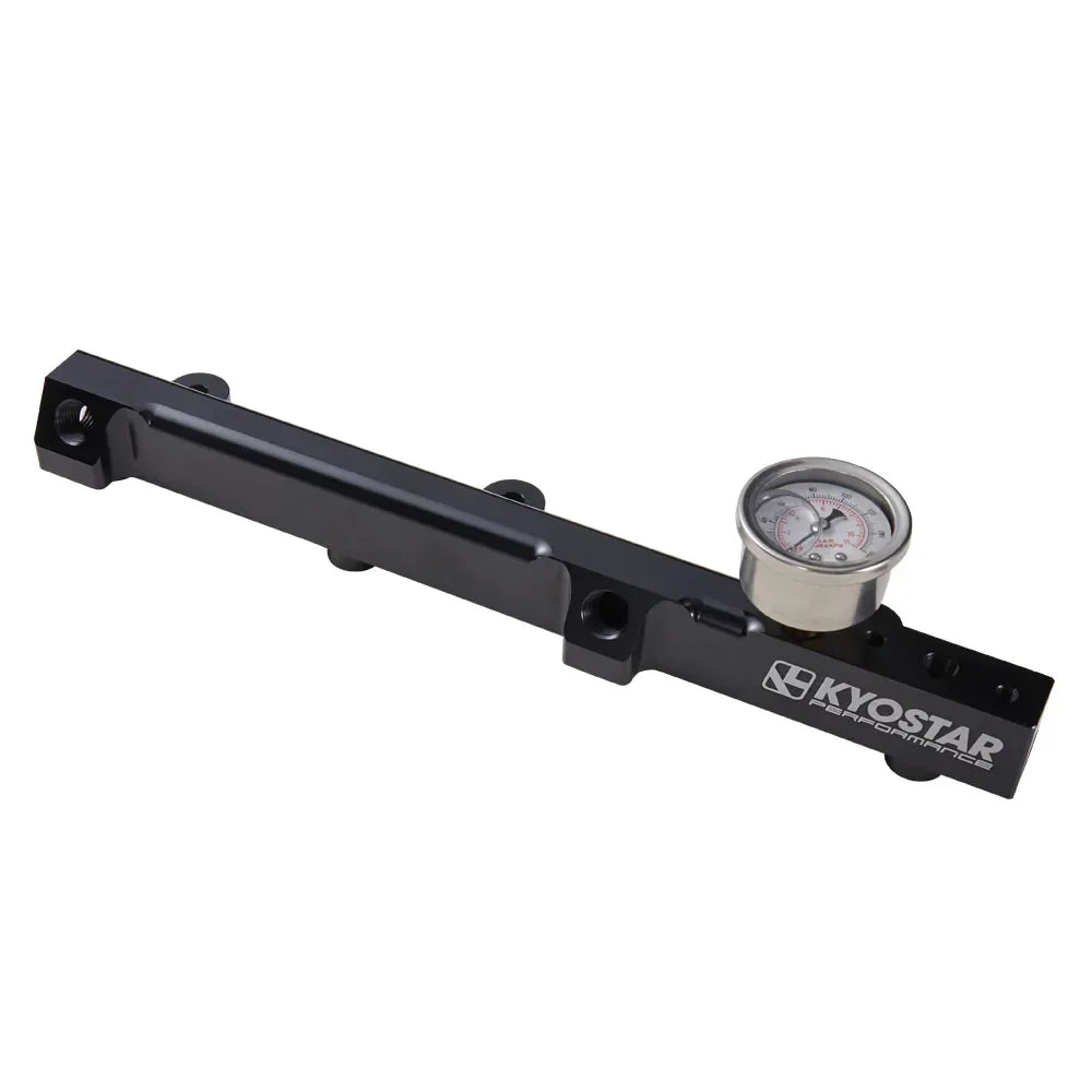Kyostar Engine Parts Aluminum Fuel Rail Kit With Gauge for Honda Prelude 92-01 H22 H23 Accord 90-93 F22