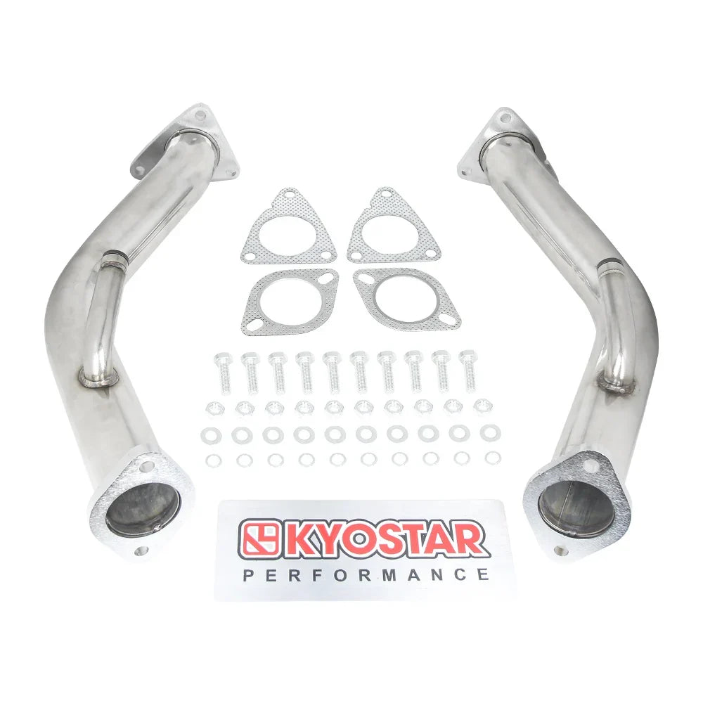 Kyostar Stainless Steels Midpipe Catted Exhaust Downpipe for Nissan 370z Infiniti G37 Q50 Q60 3.7L 2009-2017 Lower Q50 D