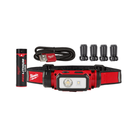 REDLITHIUM USB Rechargeable Hard Hat Headlamp 600L Kit