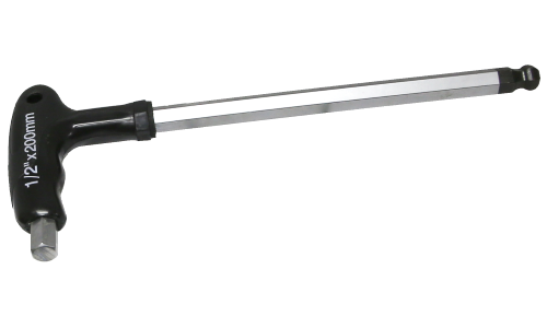 T-Handle Ball-End Hex Key, 1/2" x 200mm
