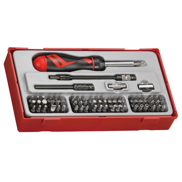 Teng 74pc MD Ratchet Screwdriver Bits Set - TC-Tray