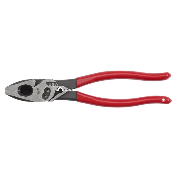 228mm Dipped Grip Lineman's Pliers with Crimper