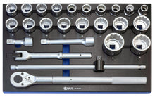 Load image into Gallery viewer, 25 Piece 3/4" Drive Metric Hand Socket Set