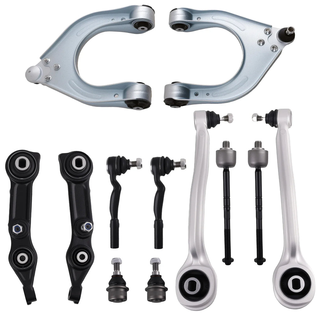 12X Front Control Arms Tie Rods Ball Joints for Mercedes Benz CLS-Class E-Class CLS500 CLS55 CLS550 2006-2009