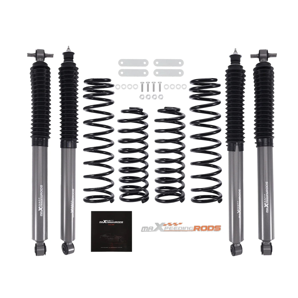2.5 Inch Lift Kit Coil Springs and Shock Absorbers for Jeep Wrangler JK Unlimited 2WD 4WD 2007-2018