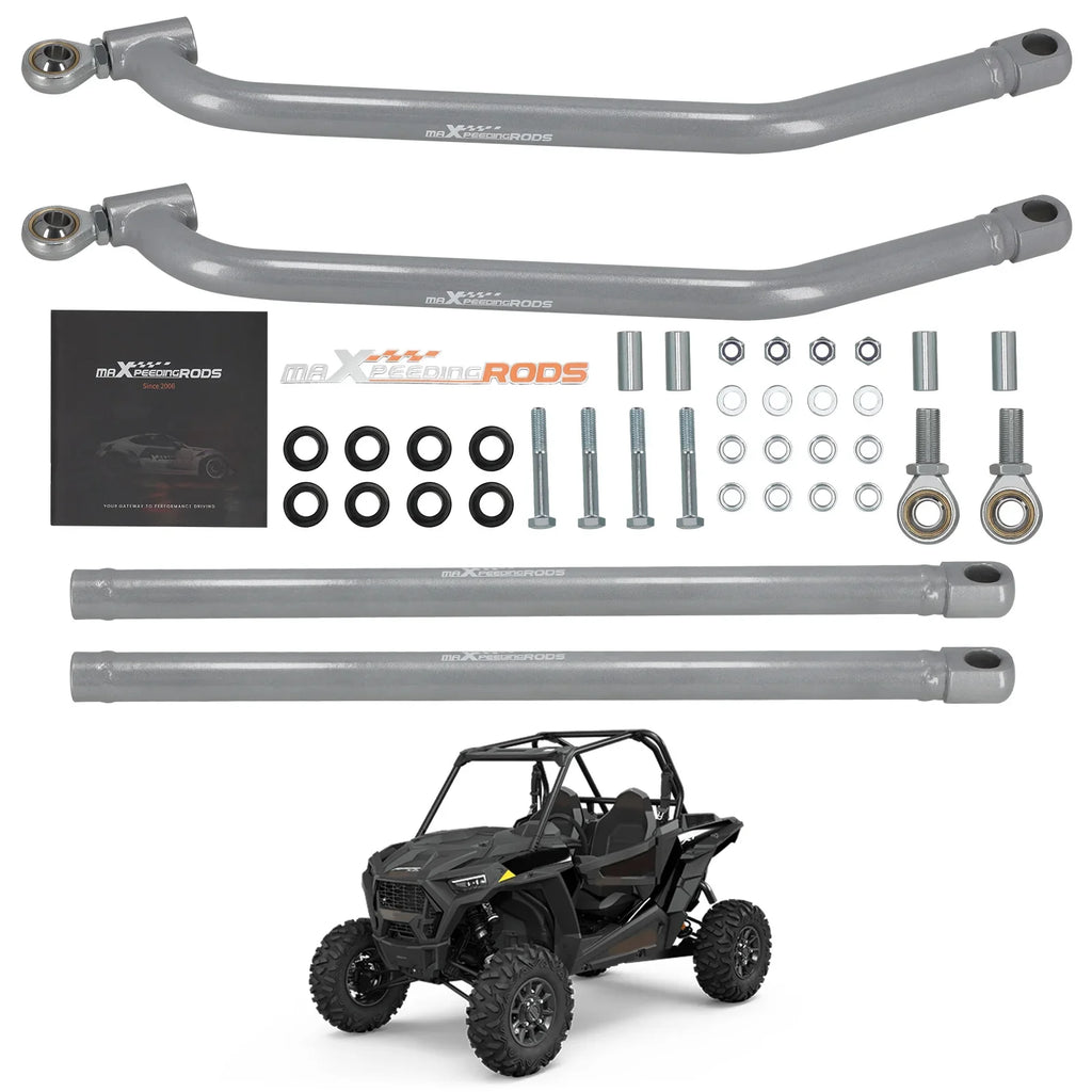 4x Rear High Clearance Carbon Steel Radius Rods Bars Kit for Polaris RZR 1000 XP 4 EPS 2016 ATV