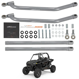 4x Rear High Clearance Carbon Steel Radius Rods Bars Kit for Polaris RZR 1000 XP 4 EPS 2016 ATV