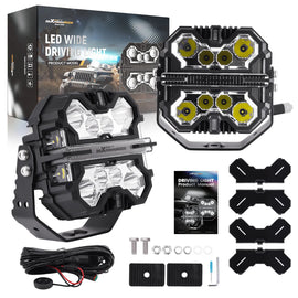 7inch Driving Auxiliary Light DRL LED Offroad Led Lights Spot Beam & Side Shooter 270-Degree Beam Pattern 150W