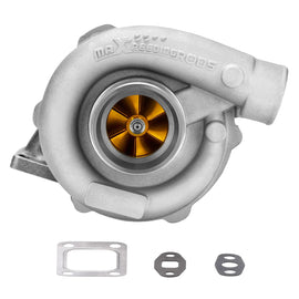 Billet Compressor Wheel Universal Turbocharger T3/T4 T04E .63 A/R Turbine Upgraded Turbocharger for 1.5L to 2.5L