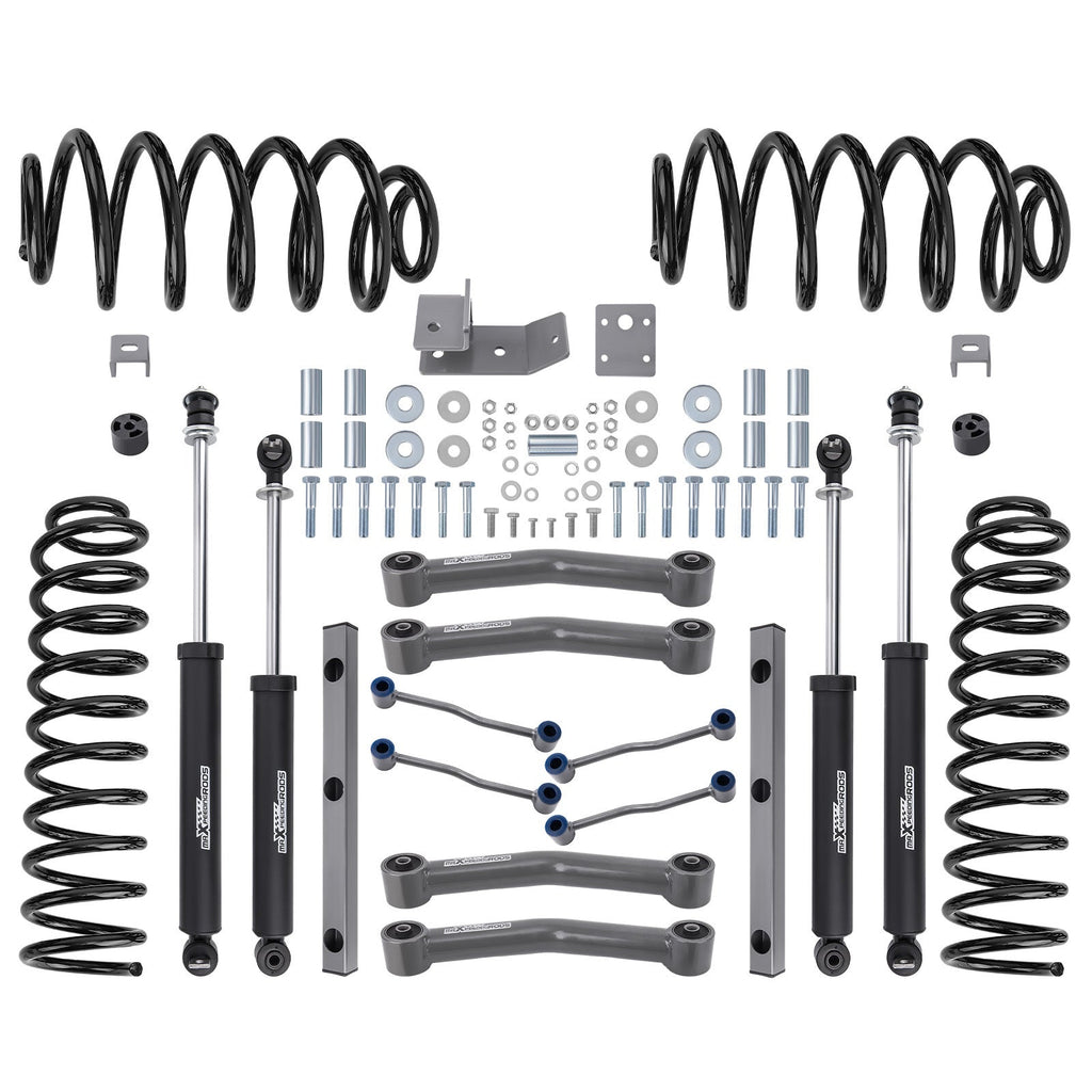 Factory 4" Lift Kit W/ Shocks Absorbers for Jeep Wrangler TJ 4WD Rubicon 2003 2004 2005 2006 High Durability