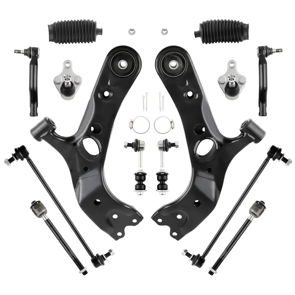 Front Rear Lower Control Arm with Ball Joints Tie Rod Sway Bar for Toyota RAV4 2006 - 2018 All Models K620587