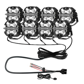 Led Offroad Light Wiring Harness Kit Around 3.65m 4-PIN DT Plug Lights 1-to-8 Auxiliary Driving Lights with DRL