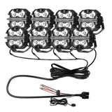 Led Offroad Light Wiring Harness Kit Around 3.65m 4-PIN DT Plug Lights 1-to-8 Auxiliary Driving Lights with DRL