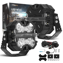 Supplier Brand New Universal LED Headlights Pods 5inch Spot Beam Shooter White Amber DRL Driving Lights 5inch