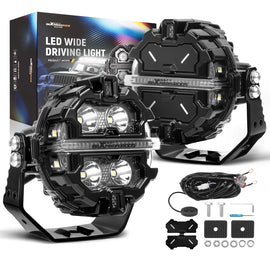 Supplier Universal LED Fog Off-Road Auxiliary Light 6000K White RGB DRL for Off Road Vehicle SUV ATV UTV 4WD